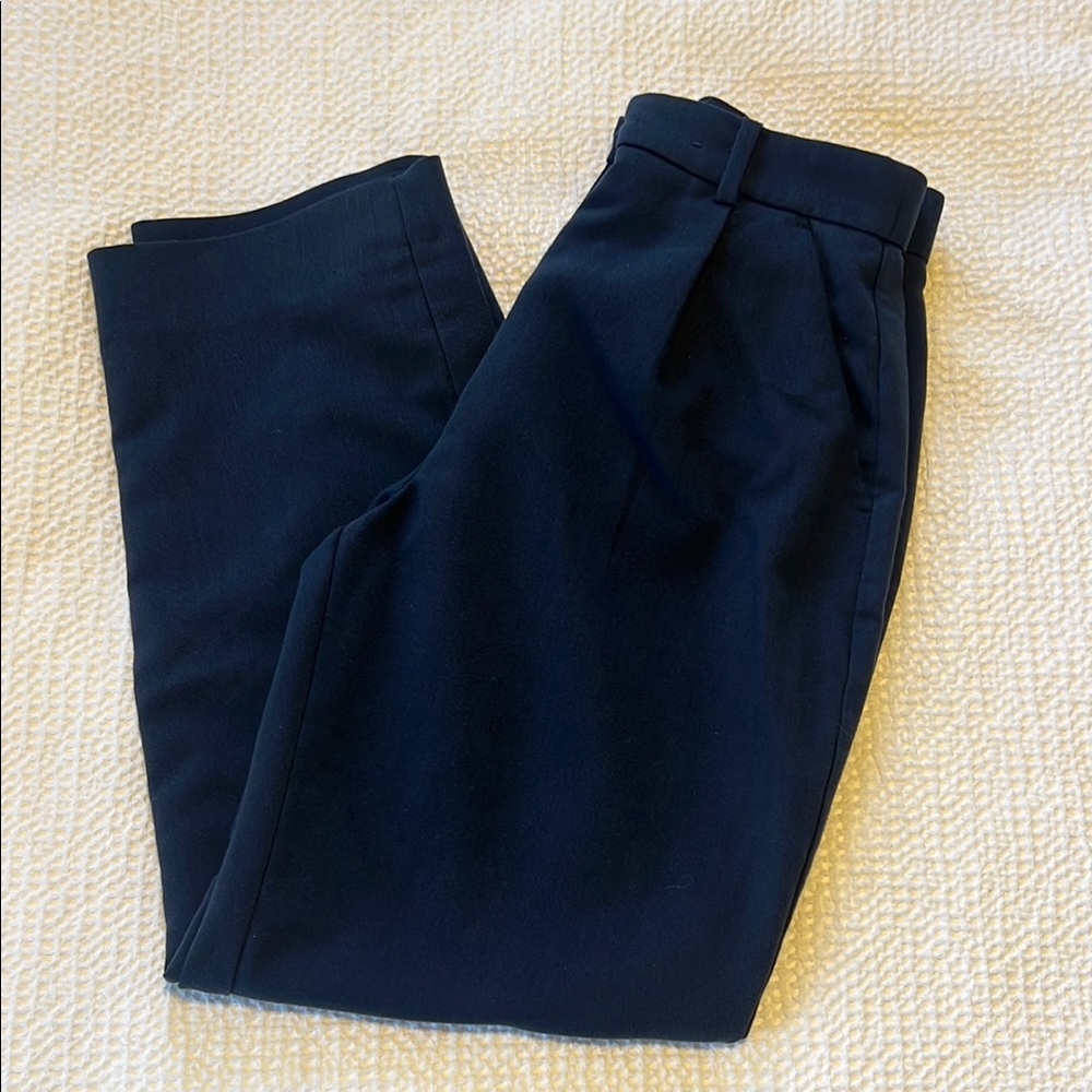 Abercrombie & Fitch Navy Straight Leg Trousers